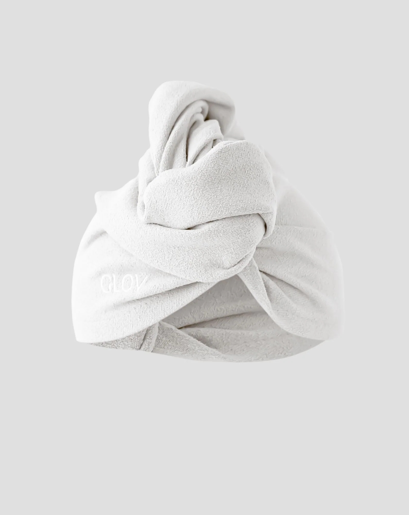 Biały turban do włosów skracający czas suszenia do każdego typu włosów Hair Wrap Glov