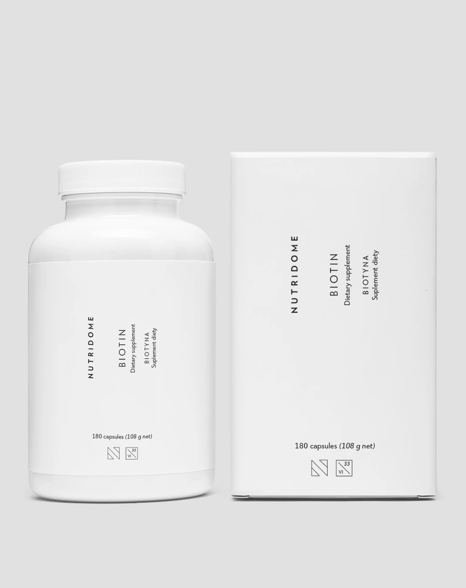 Biotyna w kapsułkach 2500 mcg witaminy H na włosy, skórę i paznokcie Nutridome 180 szt. - Image 4