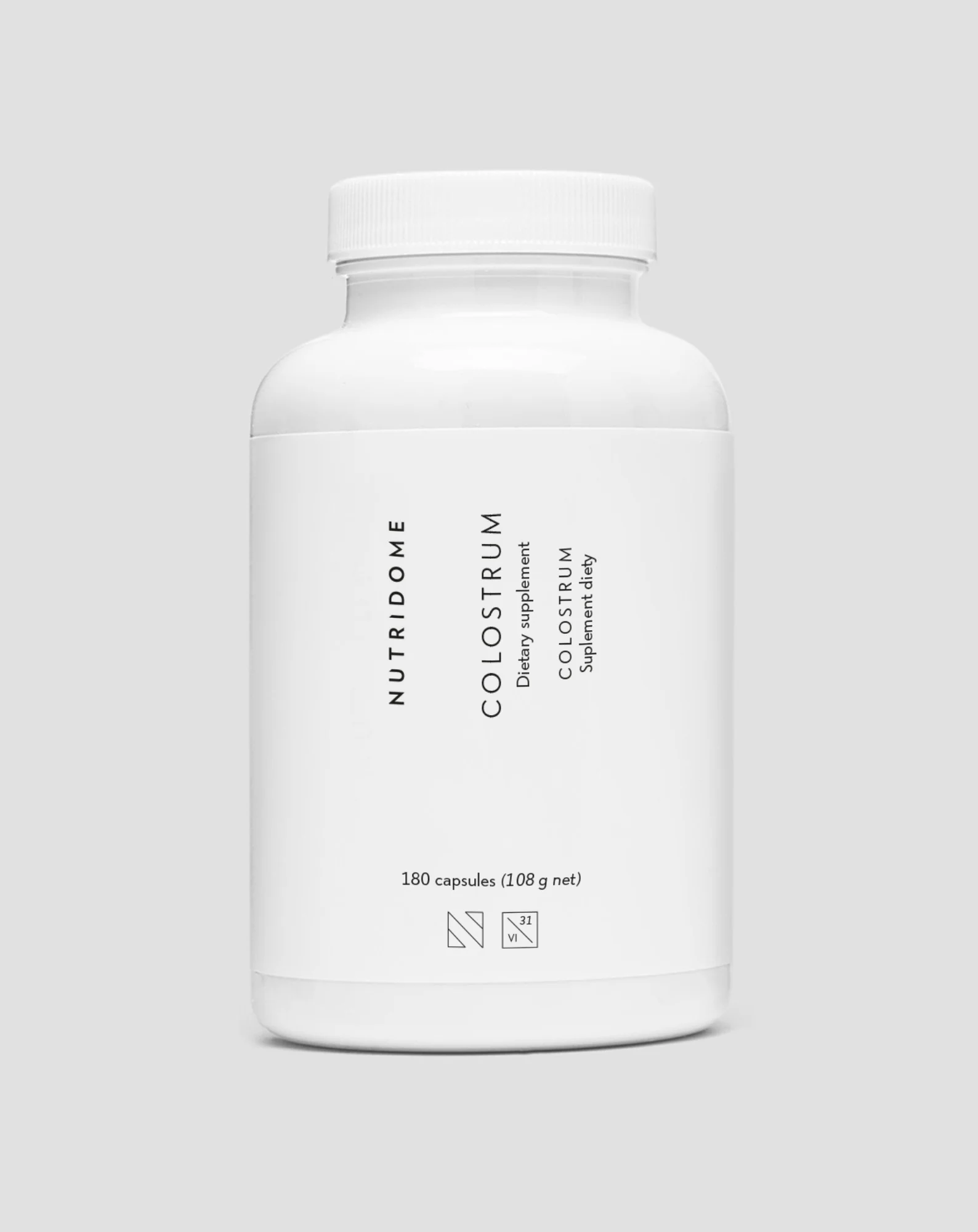 Colostrum 1000 mg/dzień na odporność, siara bydlęca z witaminami i minerałami Nutridome 180 szt.
