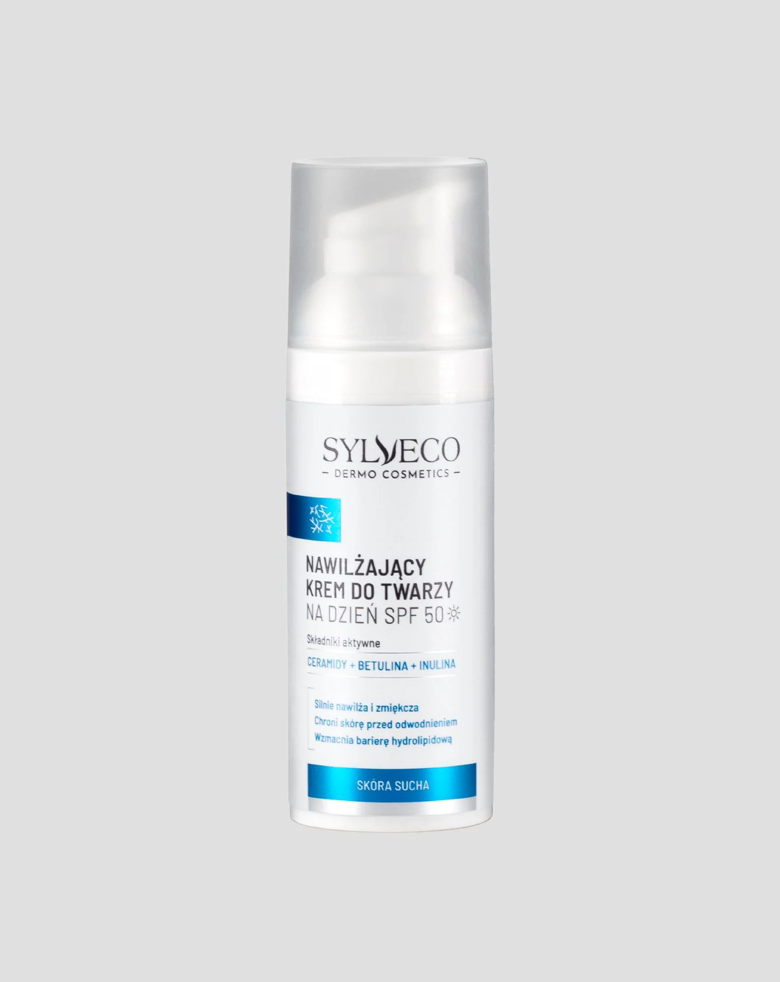 Intensywnie nawilżający krem na dzień z filtrem SPF 50 Sylveco Dermo