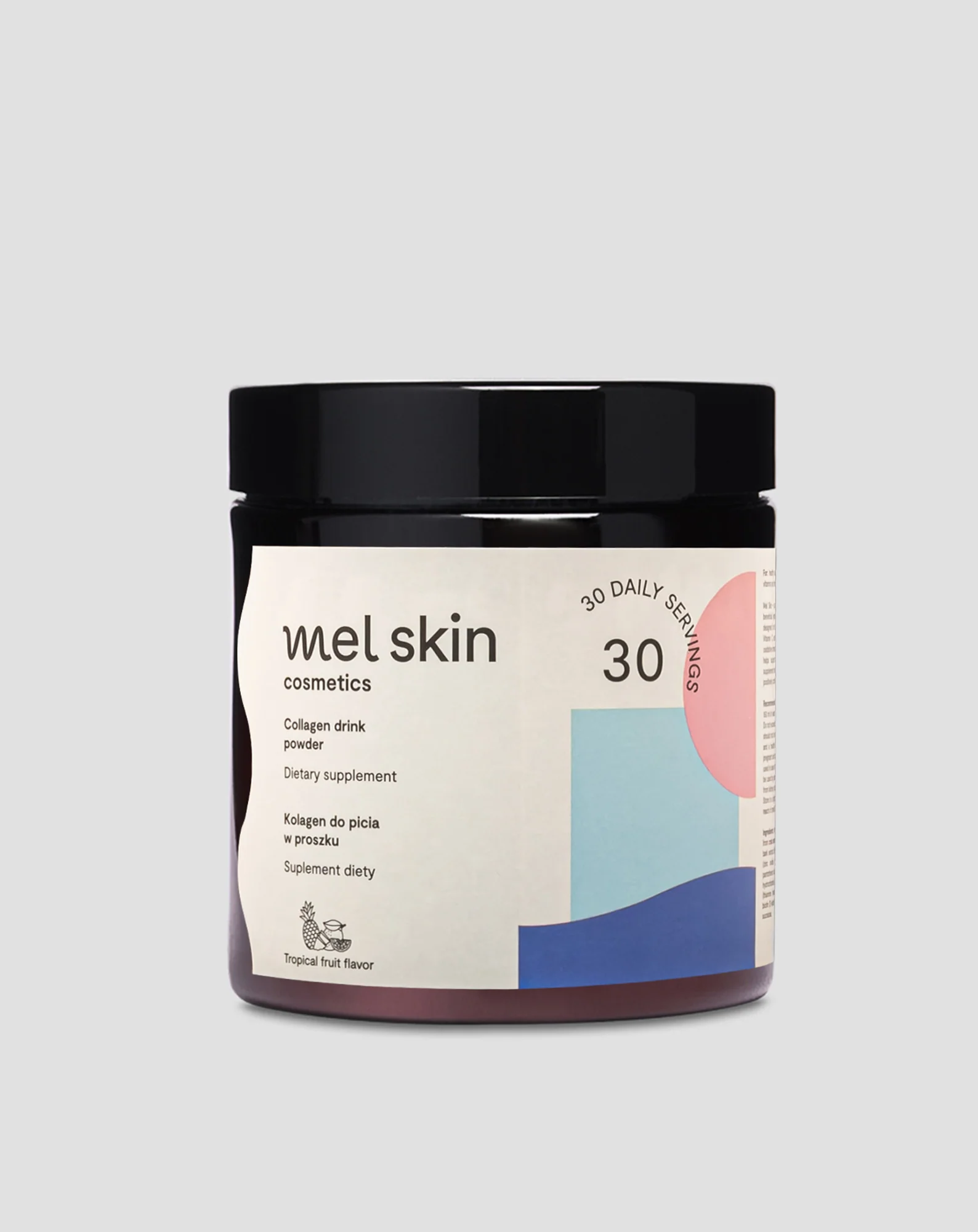 Kolagen rybi 5000 mg w proszku do picia dla pięknej skóry, włosów, paznokci i zdrowych stawów z glukozaminą i witaminą C Mel Skin