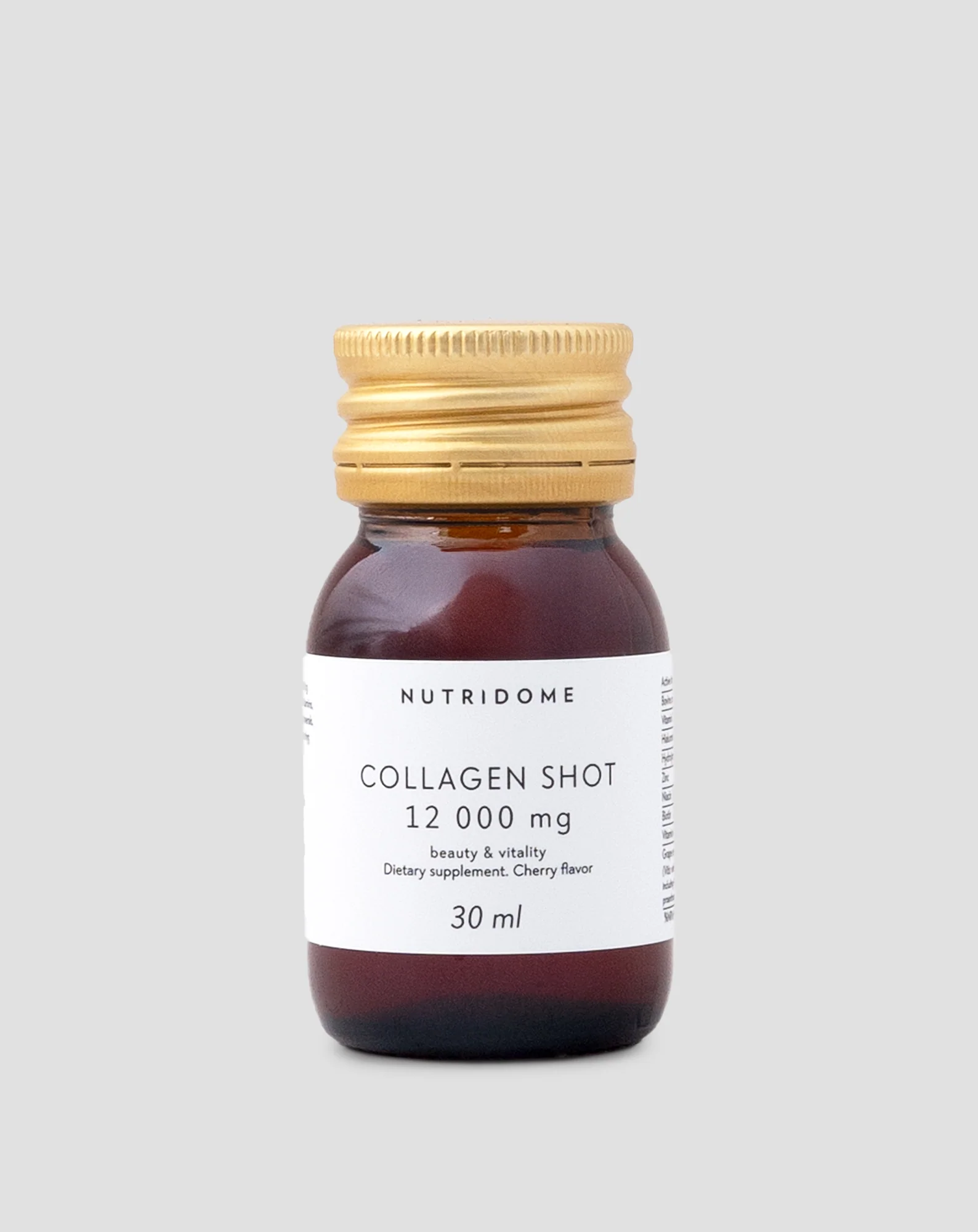 Kolagenowy shot w płynie 12 000 mg z witaminami, suplement diety Nutridome 30 ml