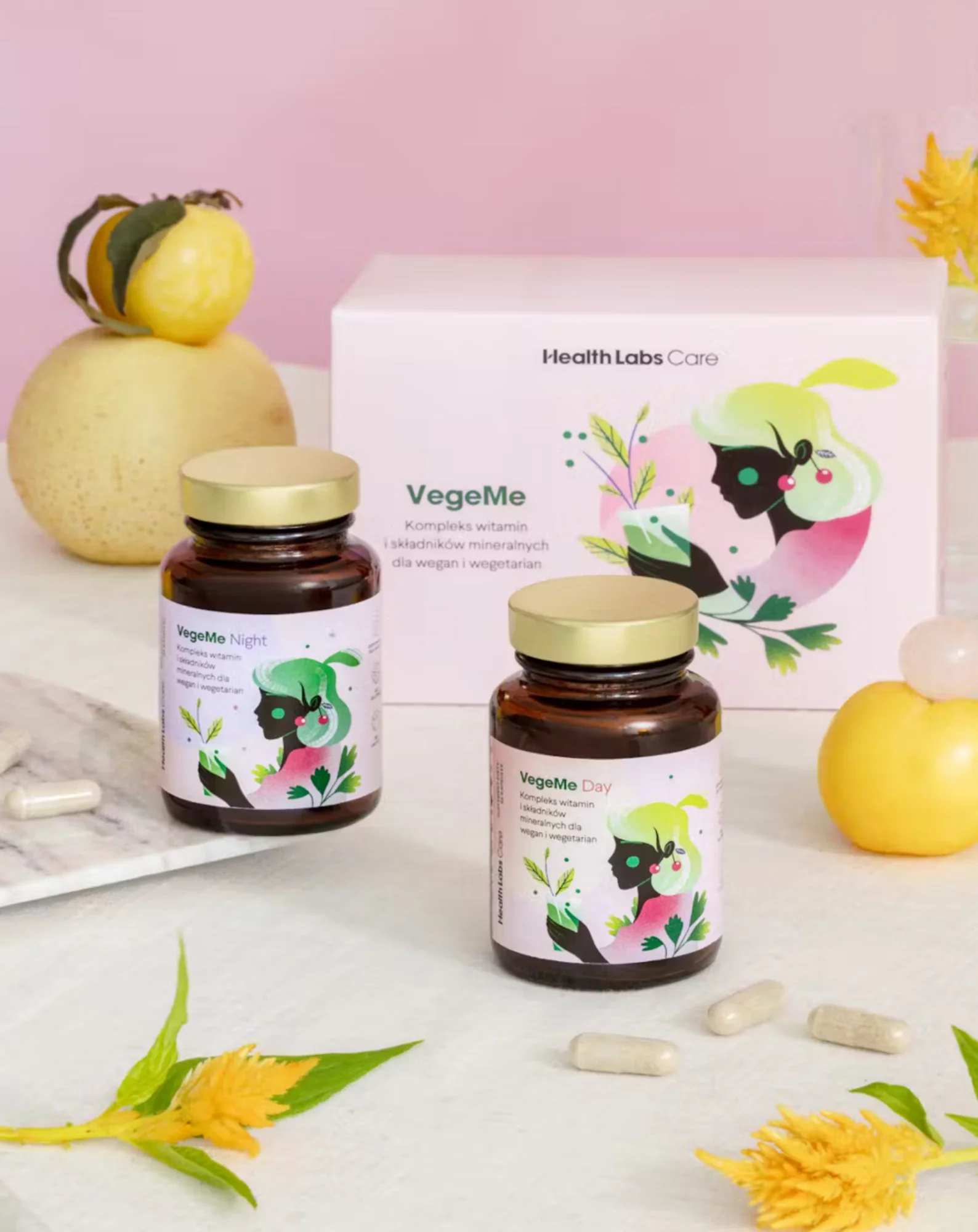 Kompleks witamin dla wegan i wegetarian VegeMe Health Labs Care 60 kapsułek - Image 2