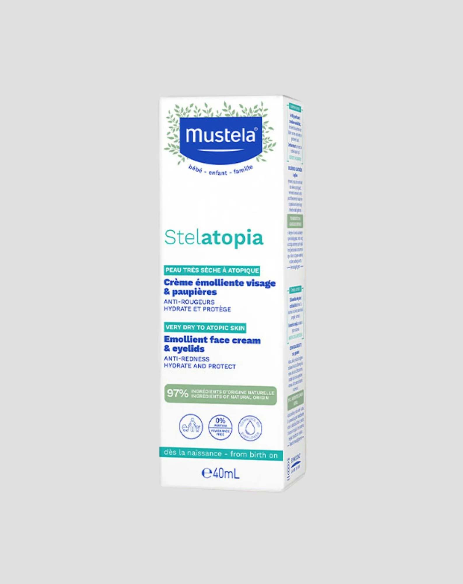 Krem-emoliet do twarzy dla skóry atopowej i suchej Stelatopia Mustela - Image 2
