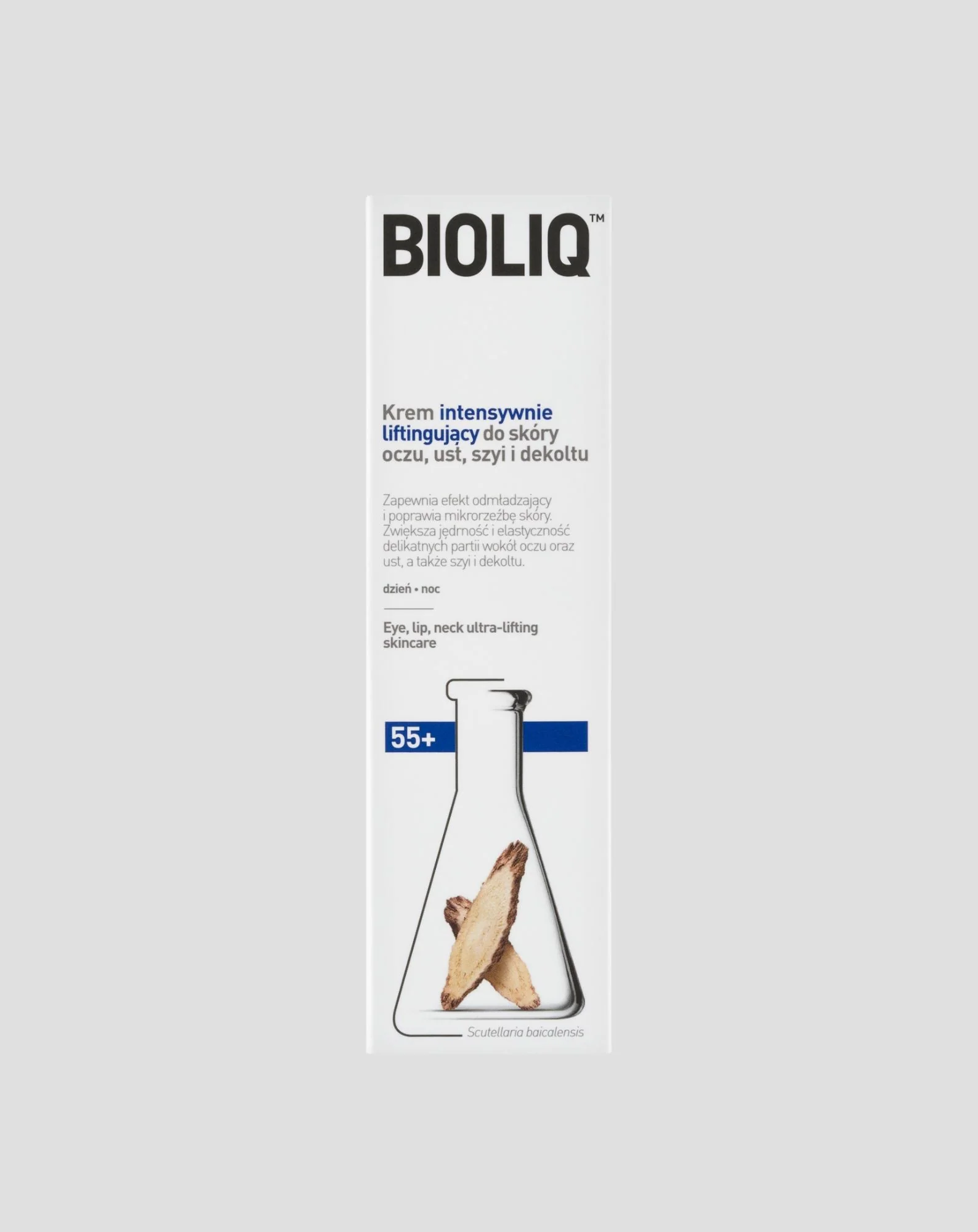 Krem intensywnie liftingujący do skóry oczu, ust, szyi i dekoltu 55+ Bioliq