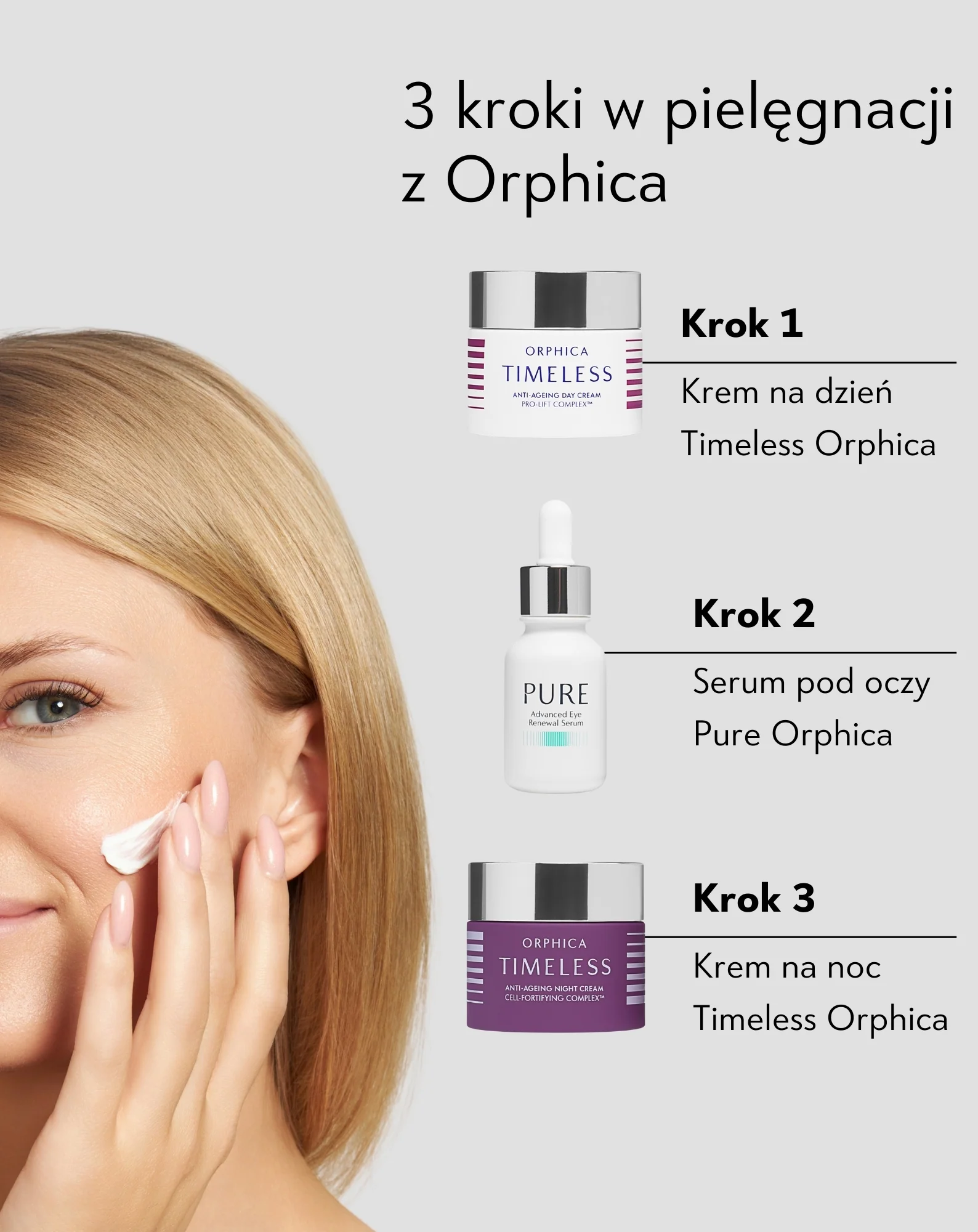 Krem do twarzy nawilżający na noc z wąkrotą azjatycką do cery 40+ Timeless Orphica Clinic - Image 5