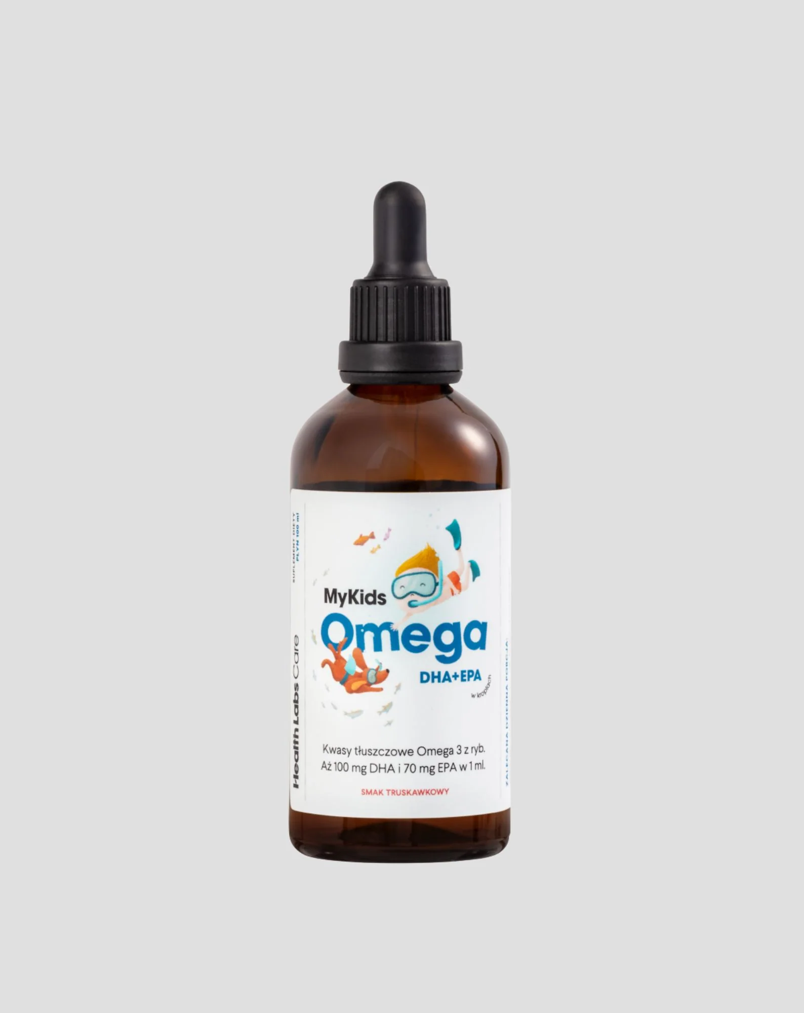 Kwasy omega-3 EPA i DHA w kroplach dla dzieci MyKids Omega Health Labs Care
