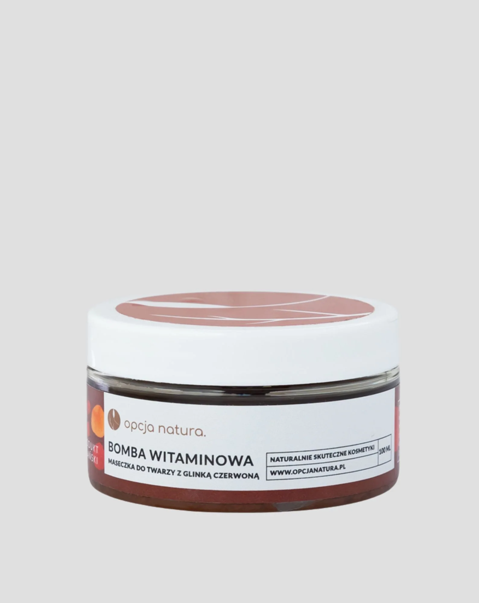 Maseczka Bomba witaminowa do twarzy i ciała z glinką czerwoną 100% naturalna Opcja Natura