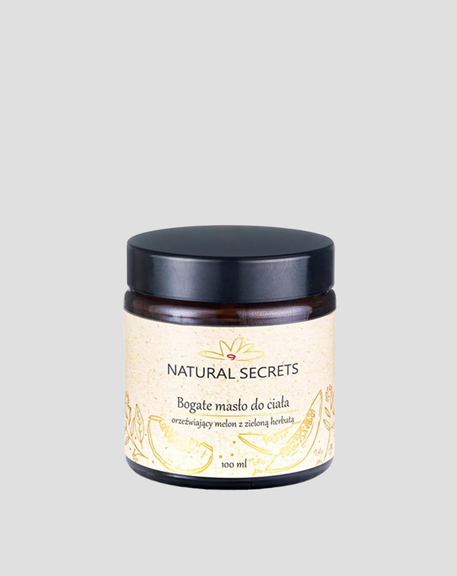Masło do ciała z naturalnymi olejami o zapachu melona i zielonej herbaty Natural Secrets
