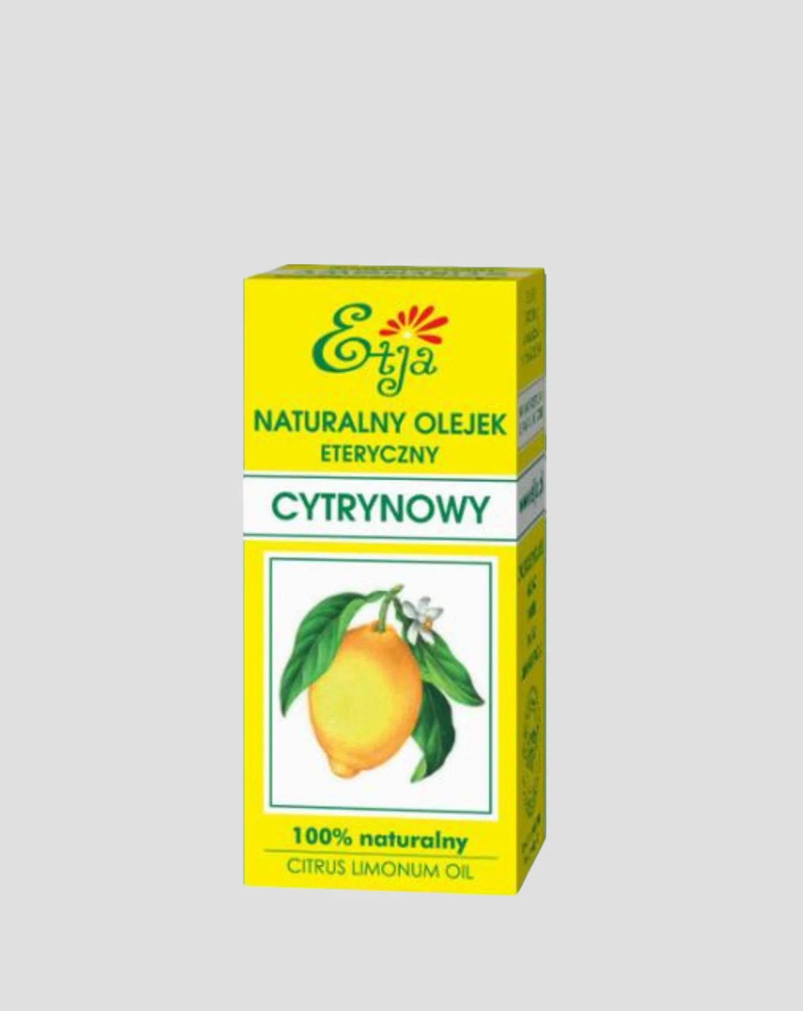Naturalny olejek eteryczny cytrynowy o działaniu przeciwzapalnym Etja