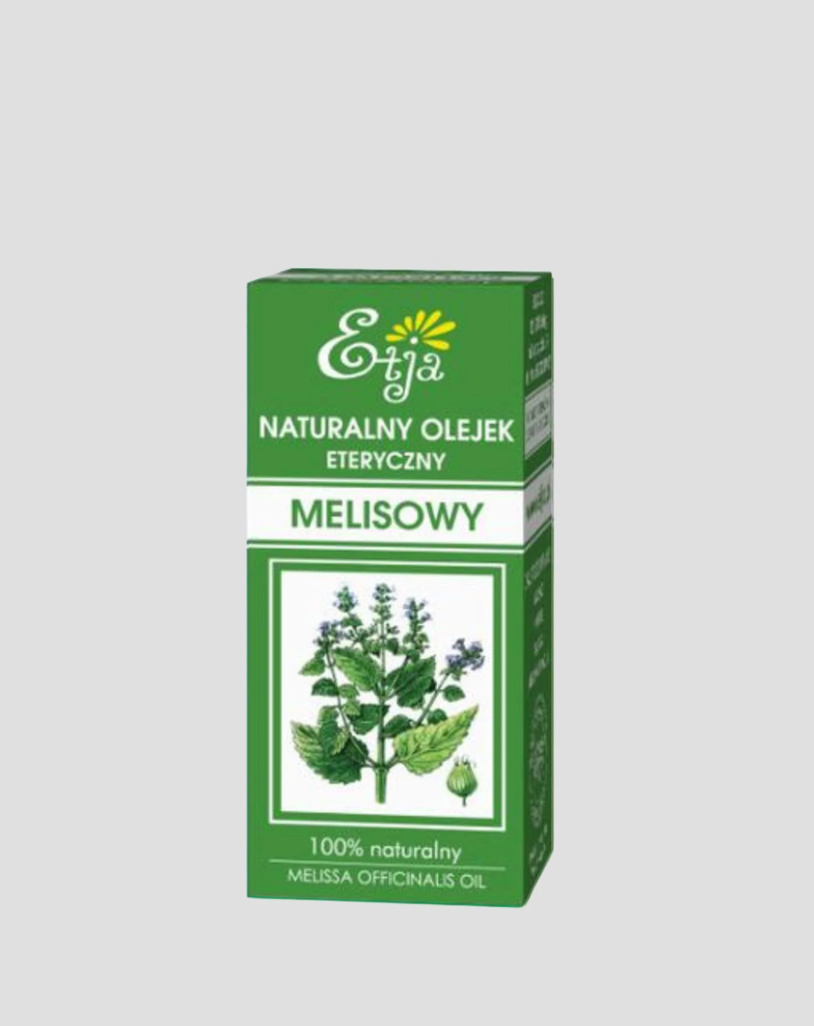 Naturalny olejek eteryczny melisowy o słodkim, kwiatowo-cytrusowym zapachu Etja