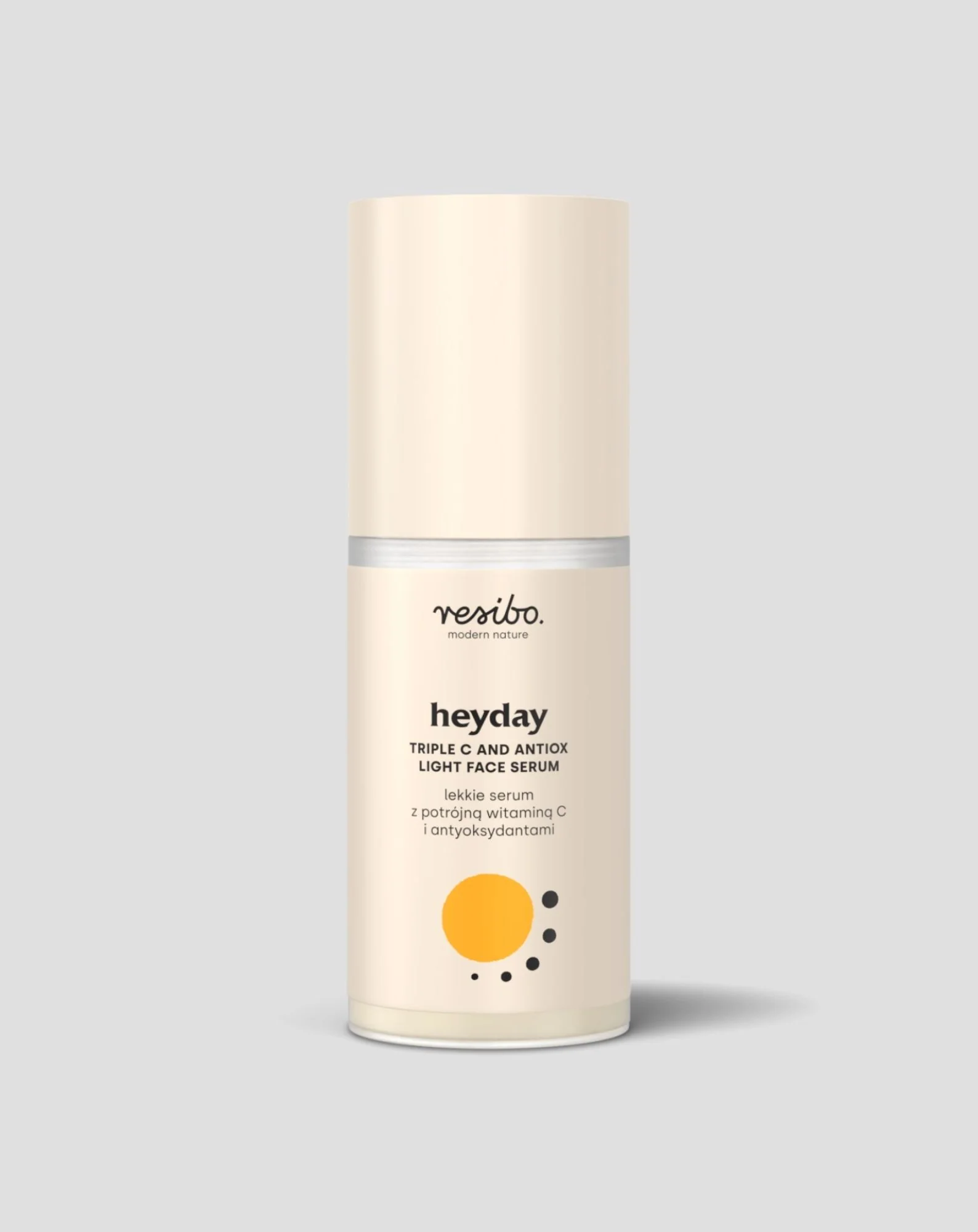 Odżywcze, rozświetlające serum do twarzy Heyday z antyoksydantami i potrójną wit. C 30 ml Resibo