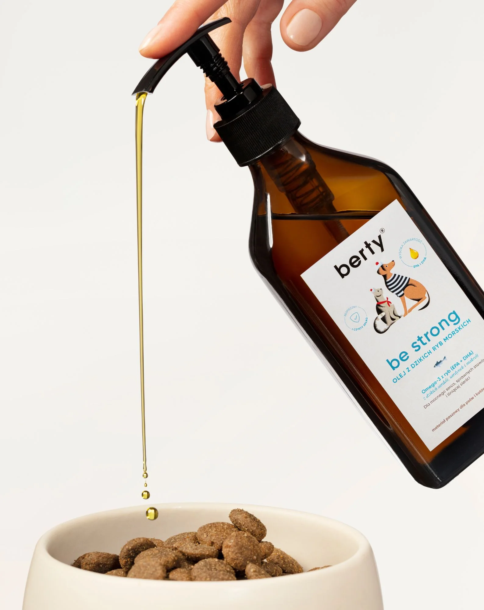 Olej rybny Omega-3 dla psa i kota Be strong Berty - Image 2