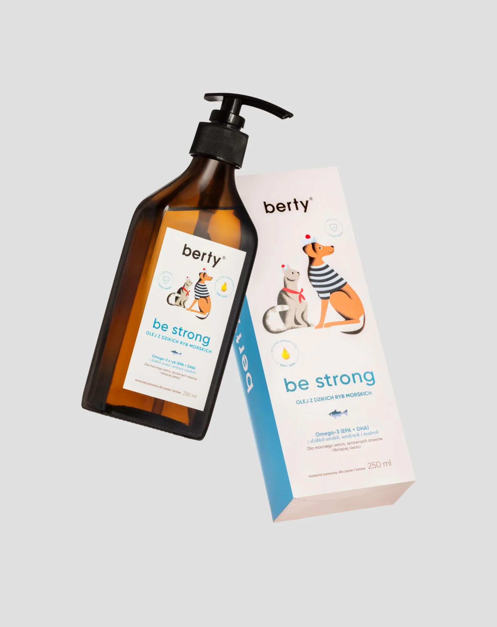 Olej rybny Omega-3 dla psa i kota Be strong Berty - Image 4
