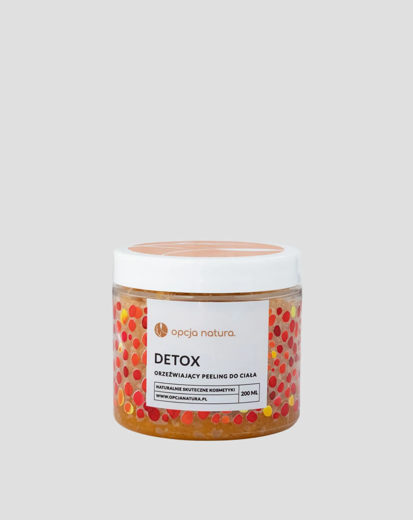 Peeling cukrowy do ciała 100% naturalny olejowy złuszczający Detox Opcja Natura