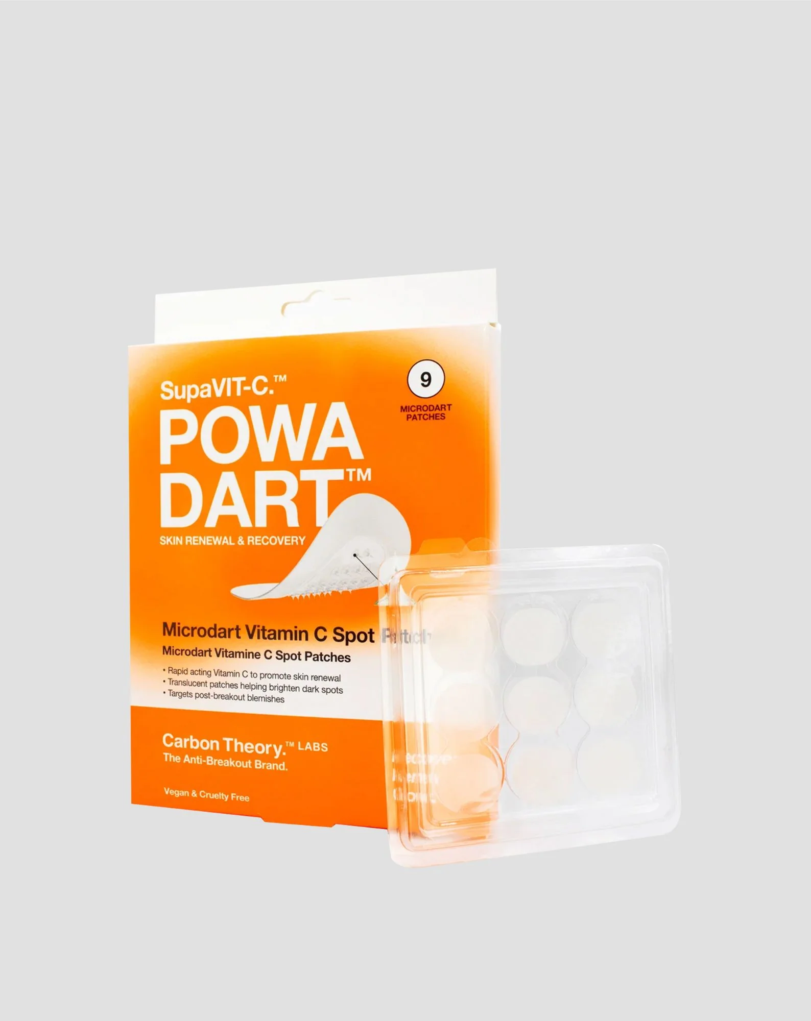 Plastry z mikroigłami na przebarwienia z witaminą C SupaVit-C Powa Dart Carbon Theory - Image 2