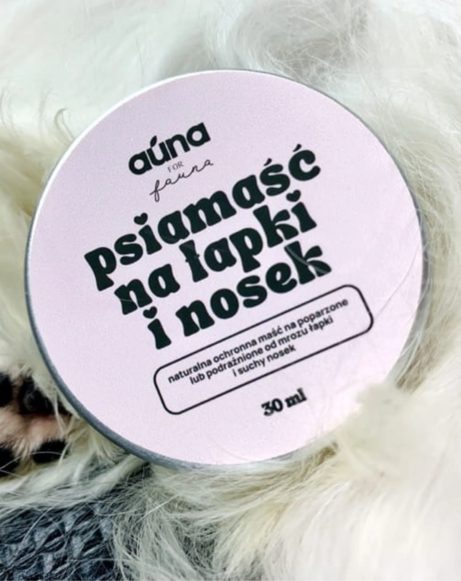 Psiamaść naturalna ochronna na łapki i suchy nosek Auna For Fauna 30 ml - Image 2