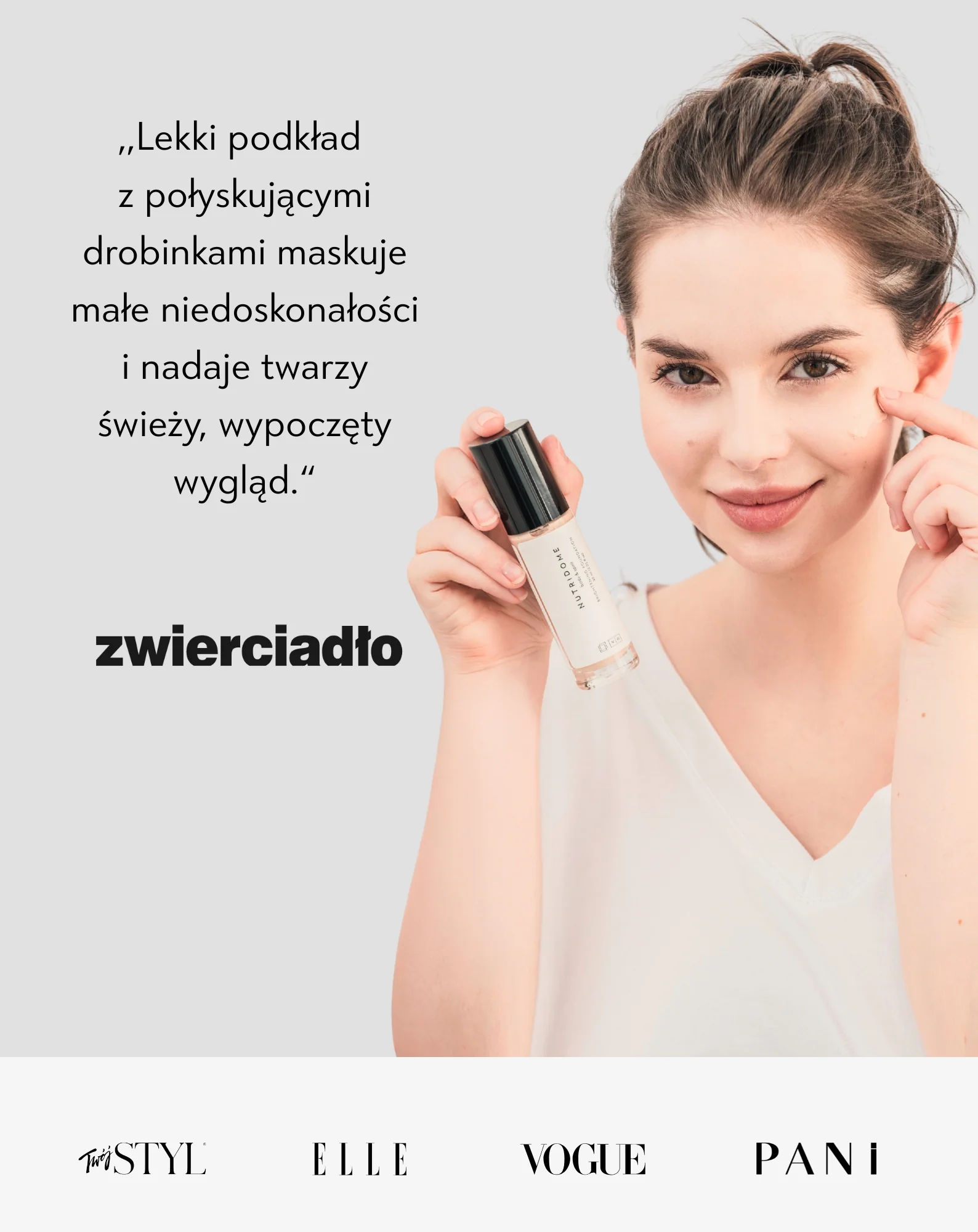 Rozświetlający podkład nawilżający z kwasem hialuronowym 02 Ivory Nutridome - Image 6