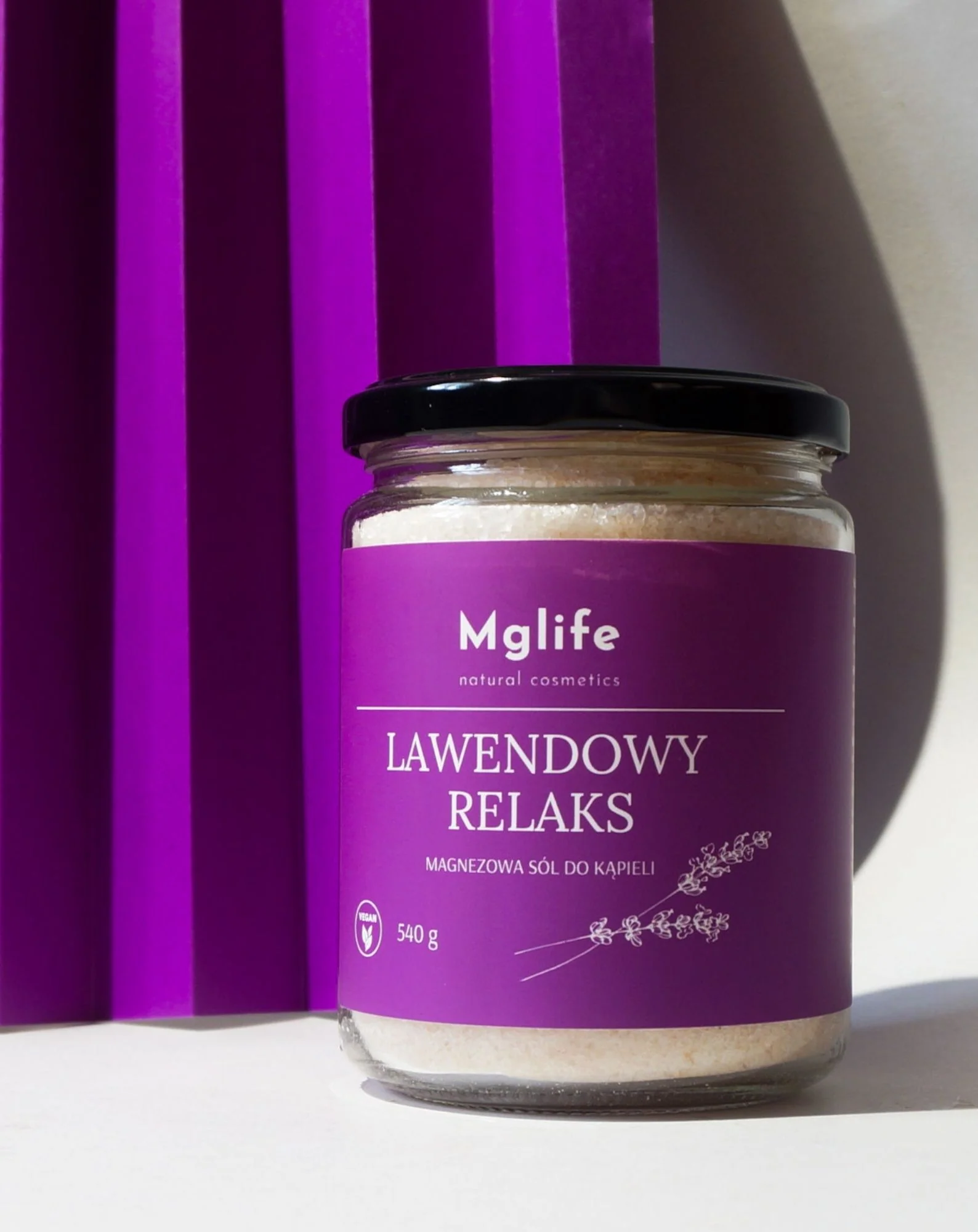 Sól magnezowa do kąpieli z solą Epsom i olejkiem eterycznym Lawendowy relaks Mglife - Image 2