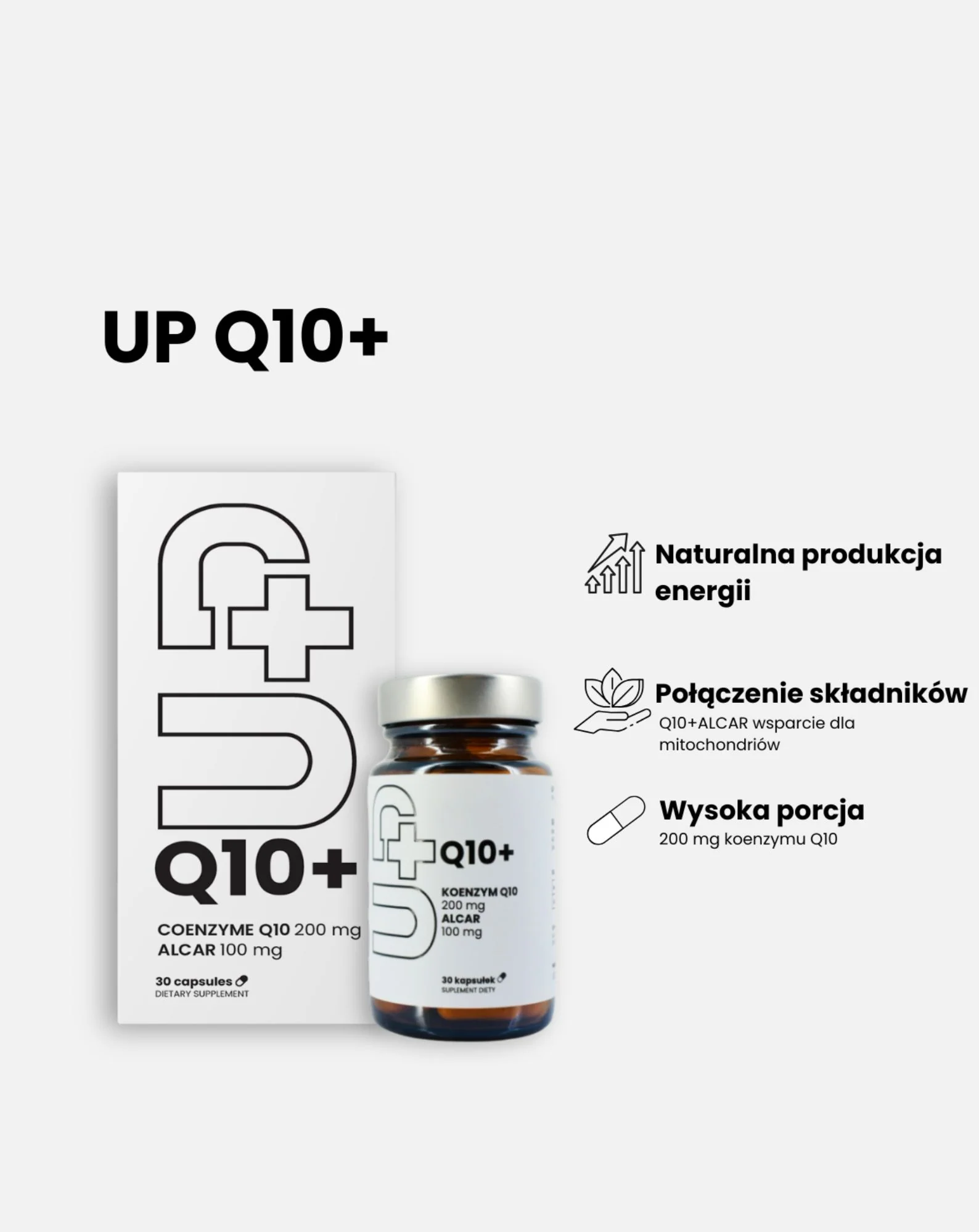 Suplement UP Q10+ Koenzym Q10 z Acetylo-L-karnityną 30 kapsułek UP Health Pharma - Image 3