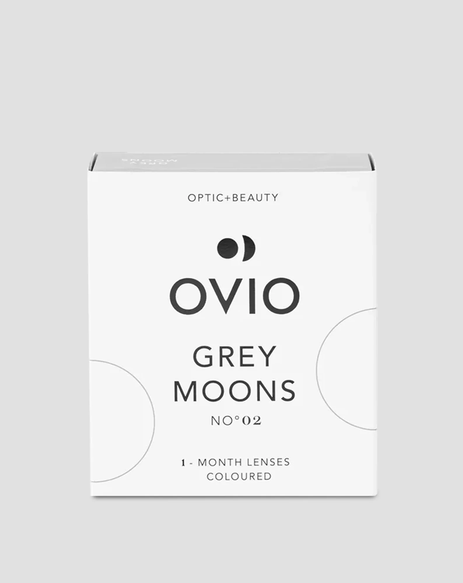 Szare platynowe soczewki kontaktowe kolorowe zerówki miesięczne grey moons no.2 Ovio