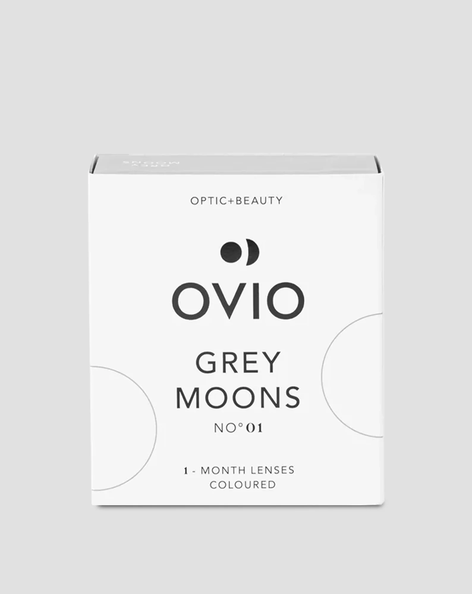 Szare popielate soczewki kontaktowe kolorowe zerówki miesięczne grey moons no. 1 Ovio