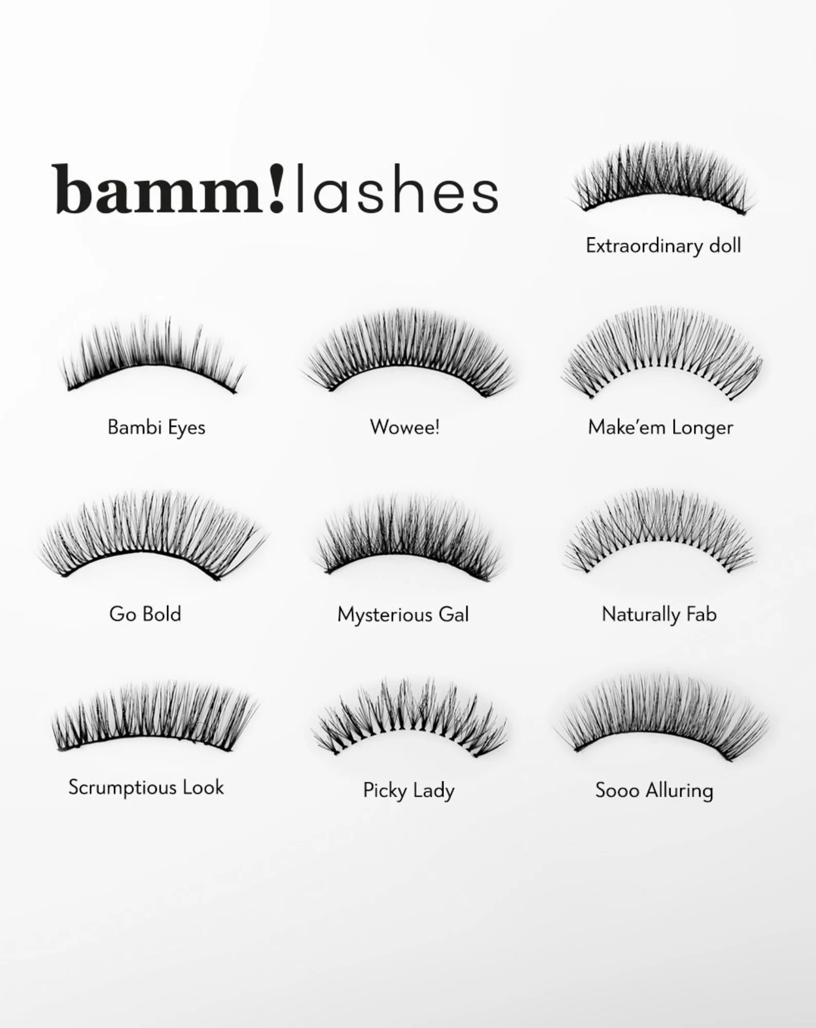 Sztuczne rzęsy na pasku 2d do wielokrotnego stosowania Misterious Gal Bamm!Lashes - Image 6