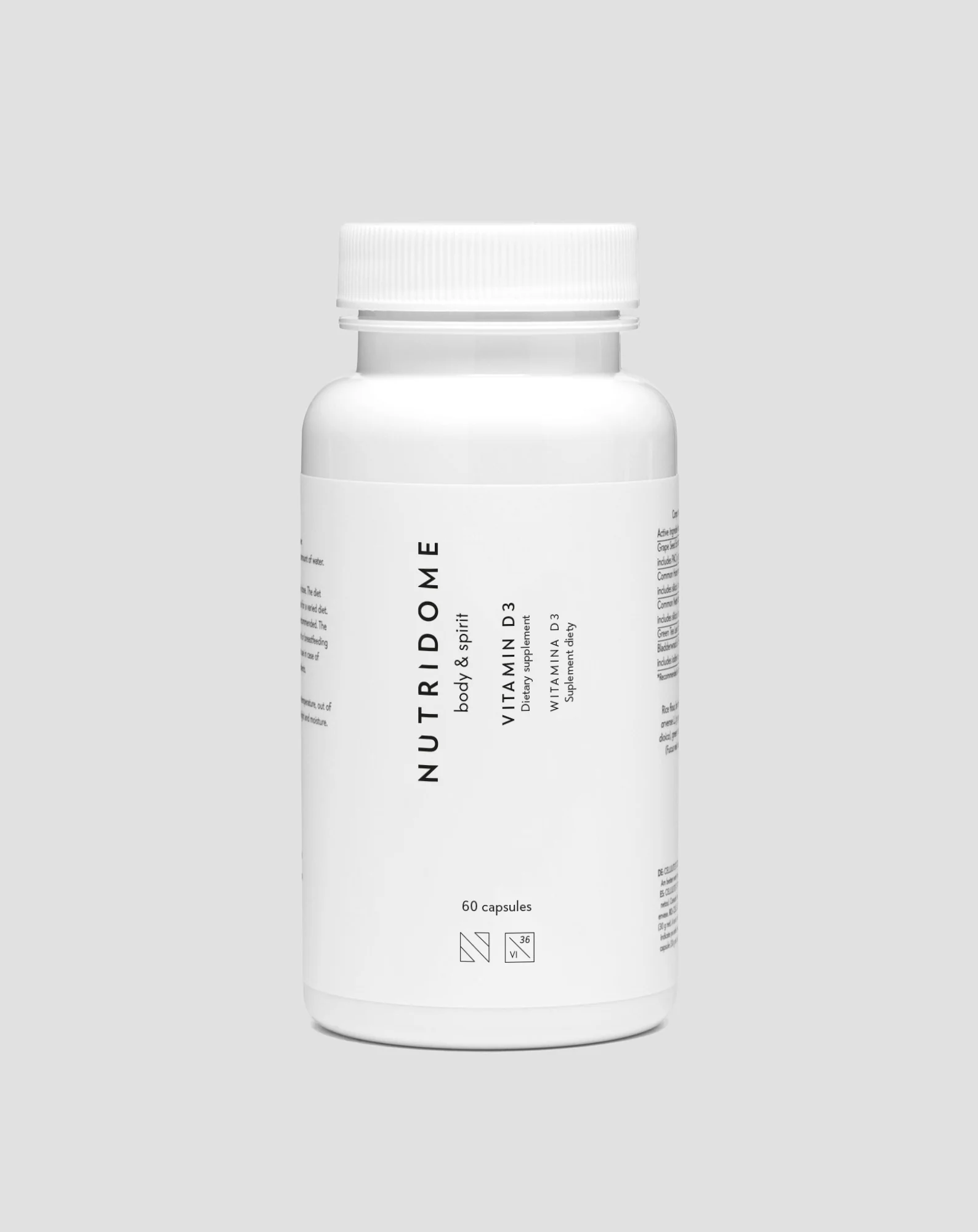 Witamina D3 4000 IU w kapsułkach na odporność, mocne kości i zdrowe zęby Nutridome 60 szt.