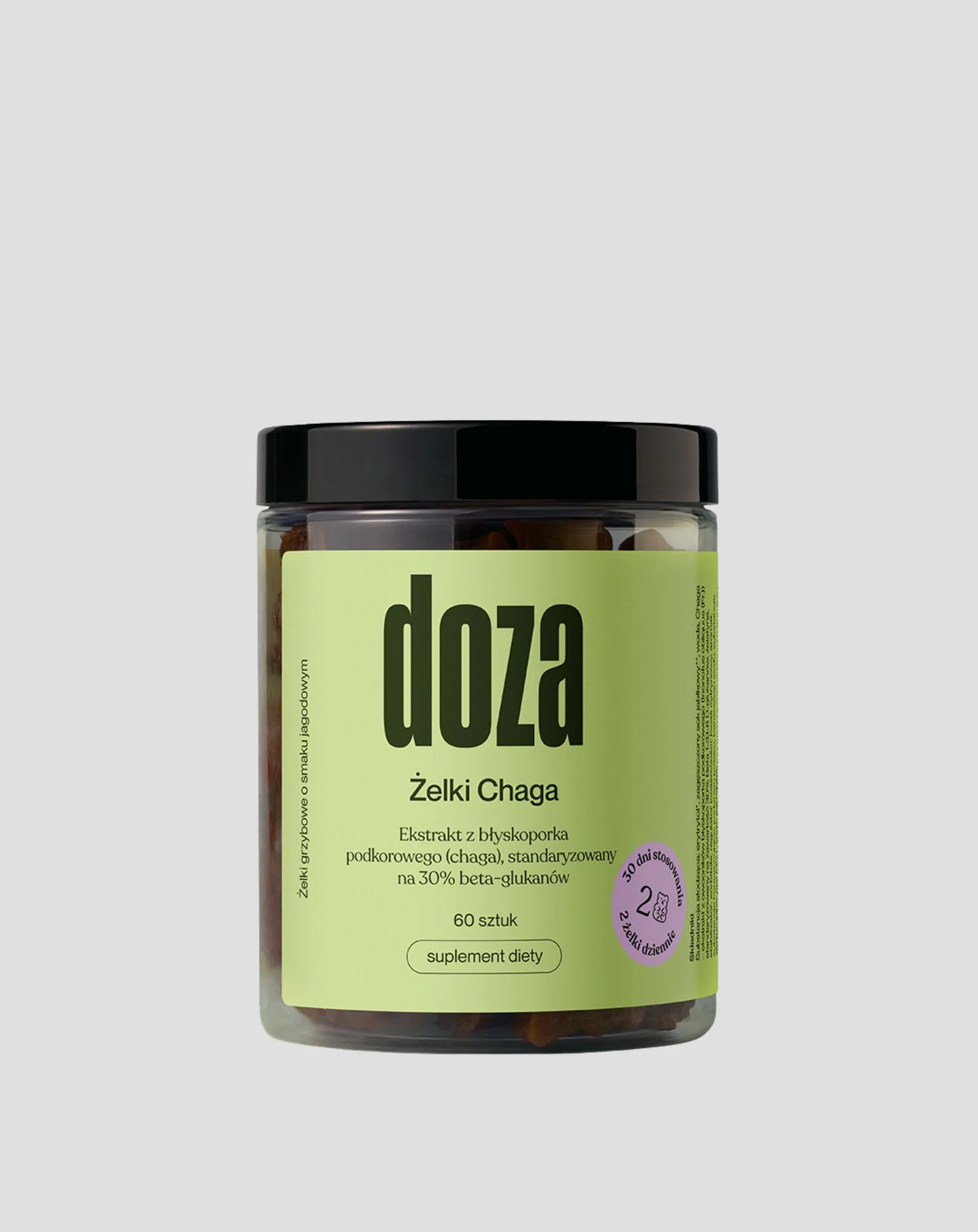 Żelki z ekstraktem z grzyba Chaga 60 szt. Doza
