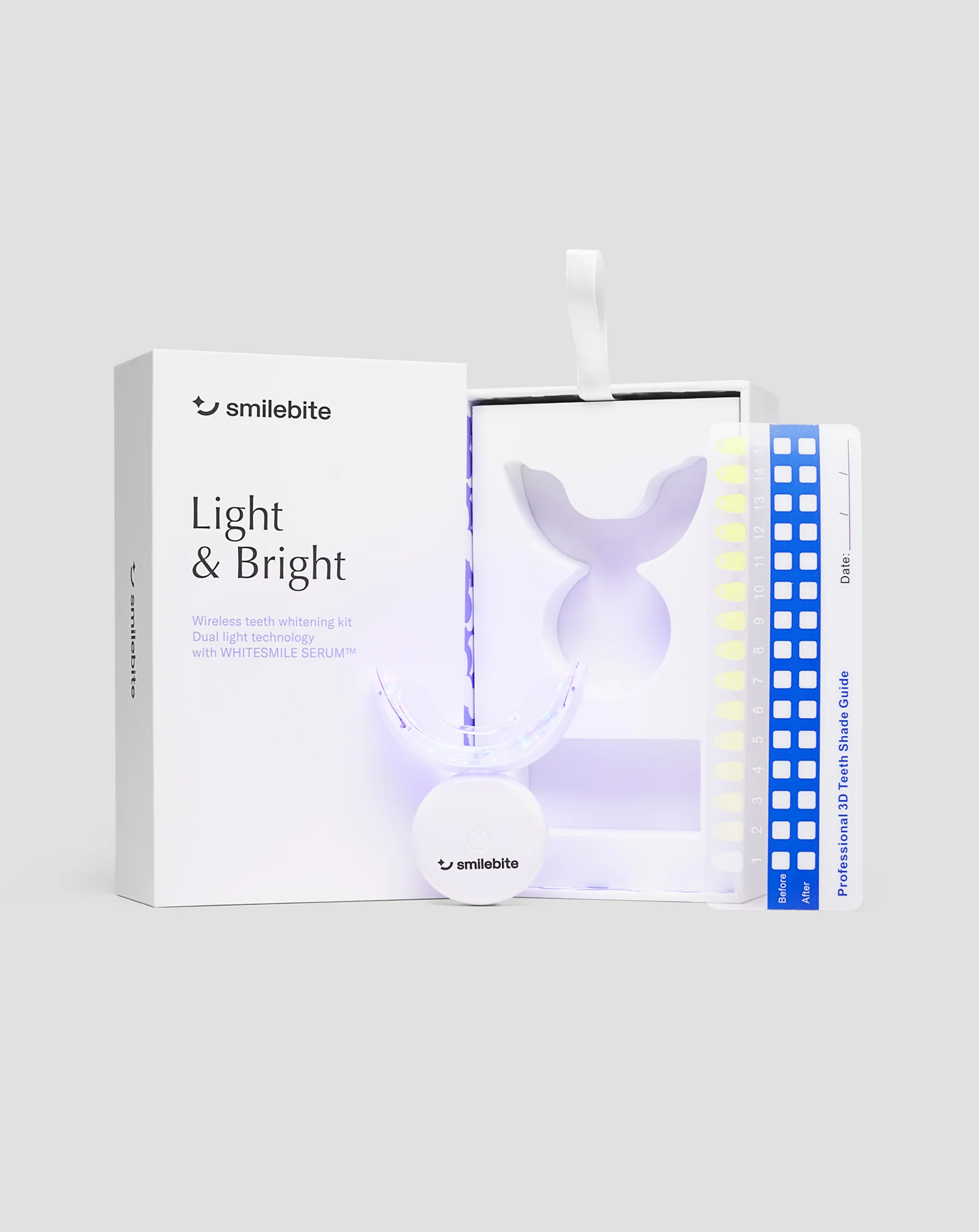 Smilebite Light & Bright Zestaw do wybielania zębów lampa LED + Whitesmile Serum™
