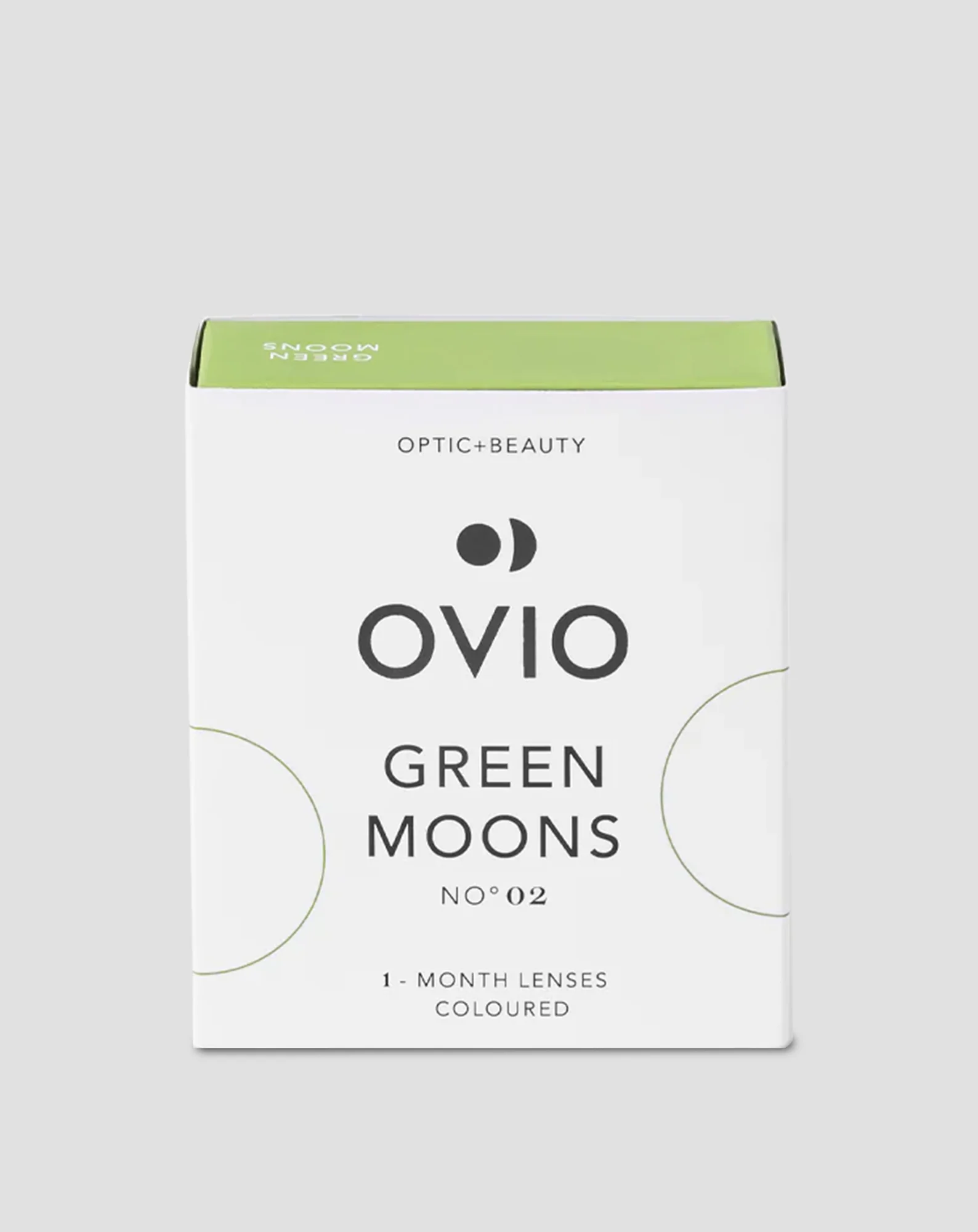Zielone seledynowo-miętowe soczewki kontaktowe kolorowe zerówki green moons no. 2 Ovio